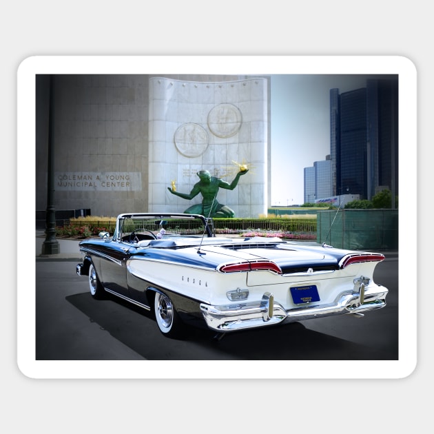 Spirit Of Detroit 1958 Ford Edsel Pacer Sticker by Burtney